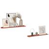 Wall Shelf with Shelf 2 pcs Red 80 x 9 x 3 cm Particleboard
