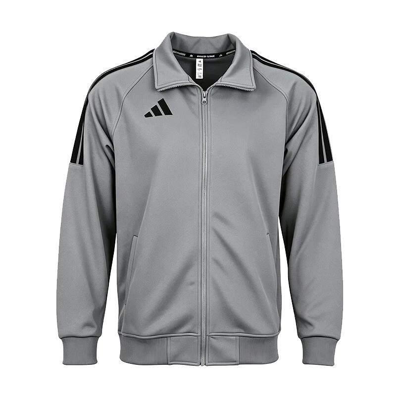 adidas Куртки Унисекс Серый/Черный Воротник-стойка Умеренная TR30JR3CS-GYB