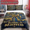 3pcs Duvet Cover Set (1*Duvet Cover + 2*Pillowcase, Without Core), Custom Name Bumblebee Pattern Bedding Set, Home Bedroom Decor Gift