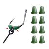 50pcs Fishing Accessories Hook Stop Beads Hair Rig Bait Screws Swivel Rings Stoppers For Carp Terminal Tackle Fixator