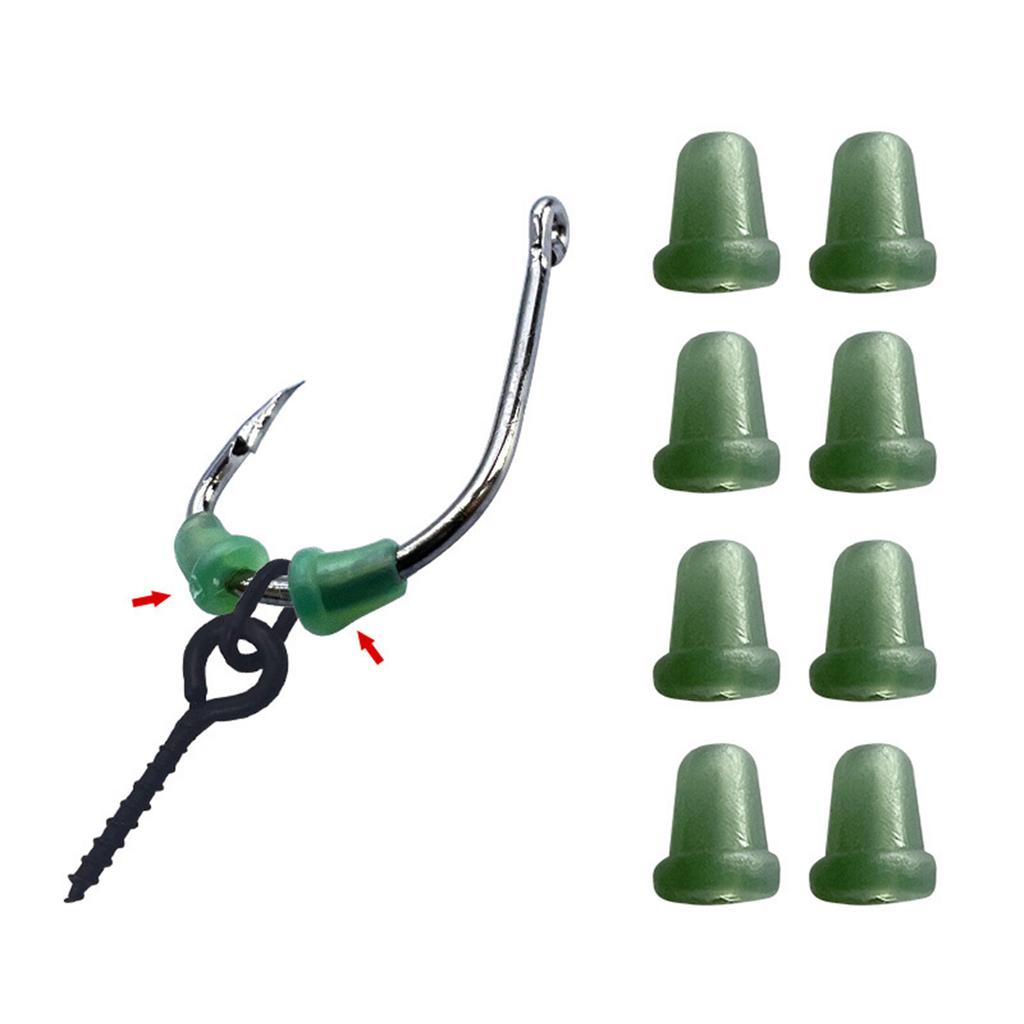 50pcs Fishing Accessories Hook Stop Beads Hair Rig Bait Screws Swivel Rings Stoppers For Carp Terminal Tackle Fixator