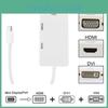Мини DisplayPort к HDMI DVI VGA 3-в-1 адаптер с чипсетом для Macbook Pro Air для настройки нескольких мониторов