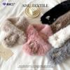 Winter Plush Scarf Scarf Women's Versatile Solid Color Imitation Rex Rabbit Hair Scarf Cross Plush Warm Scarf