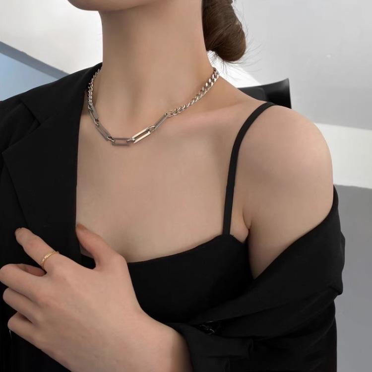 Кубинская титановая стальная хип-хоп цепь: Универсальное ожерелье в уличном стиле