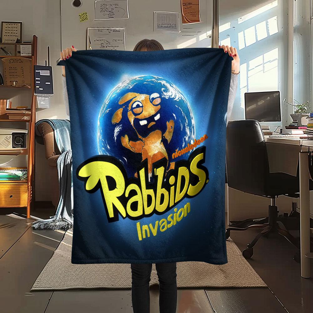 1PC Rabbids Invasion Fantasy Blanket, High quality Comfortable for All Seasons, Home Decor, Warmth and Comfort