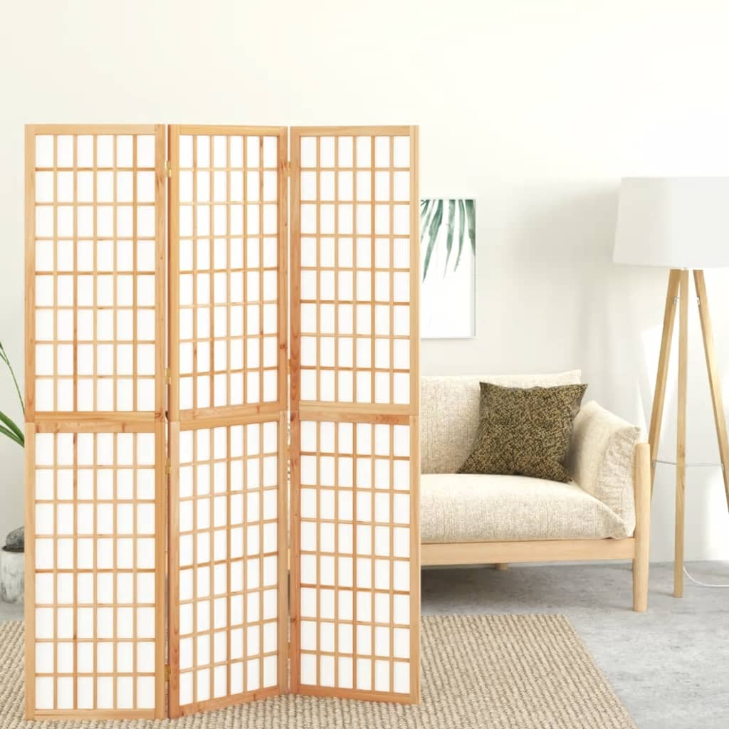 3 Piece Folding Screen Japanese Style 120 x 170 cm