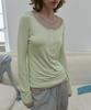 PISCESS Color Block Layered Long Sleeve Tee_Lime