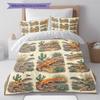 Retro Oil Painting Animals Pattern Bedding,Quilt Set Quilt Cover Pillowcase Home Birthday Gift (1 * duvet cover + 2 * pillowcase, without core)