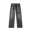 New Autumn Style Frayed Trendy Ink Painted Jeans Men's Loose Old Trousers