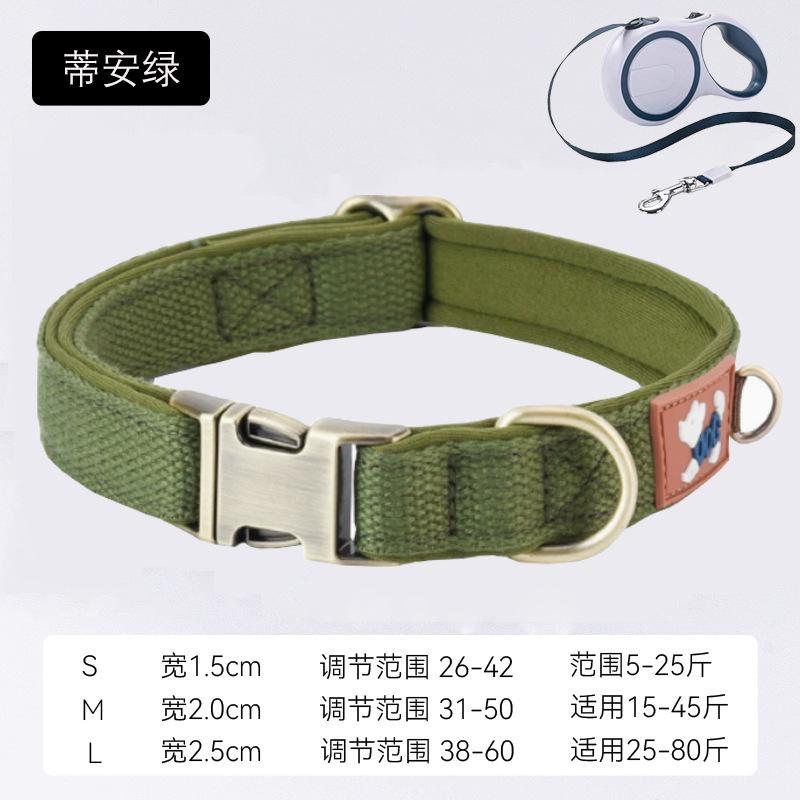 Двухслойный ошейник для защиты шеи, износостойкий и грязеотталкивающий, регулируемый, для средних собак, можно водить на поводке, однотонный ошейник для собак