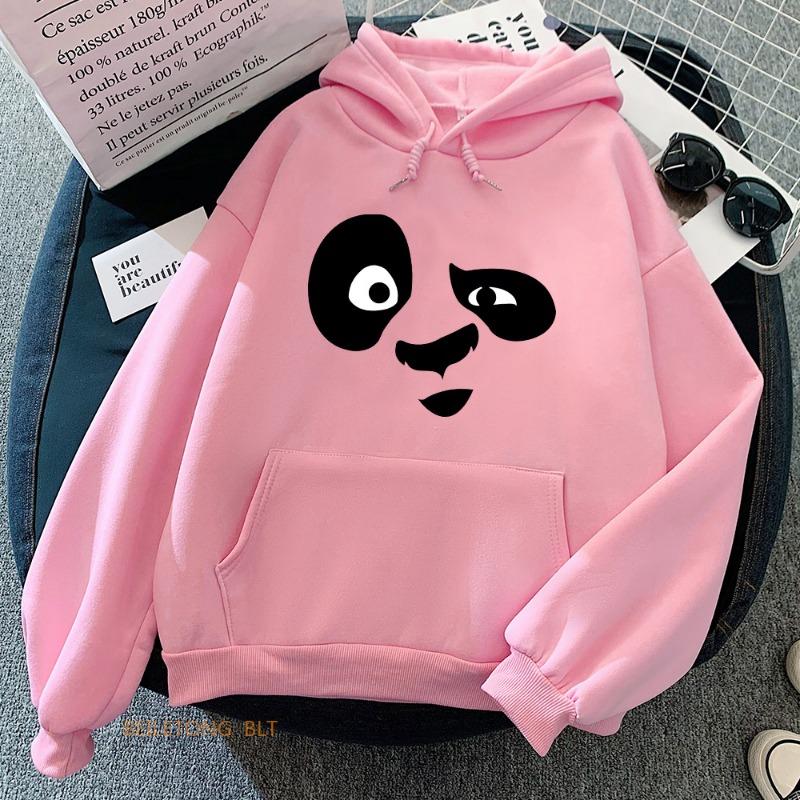 Толстовка с капюшоном Panda KungFu Panda с рисунком из мультфильма Moletom Winter Kawaii с длинным рукавом Повседневная толстовка с капюшоном унисекс большого размера