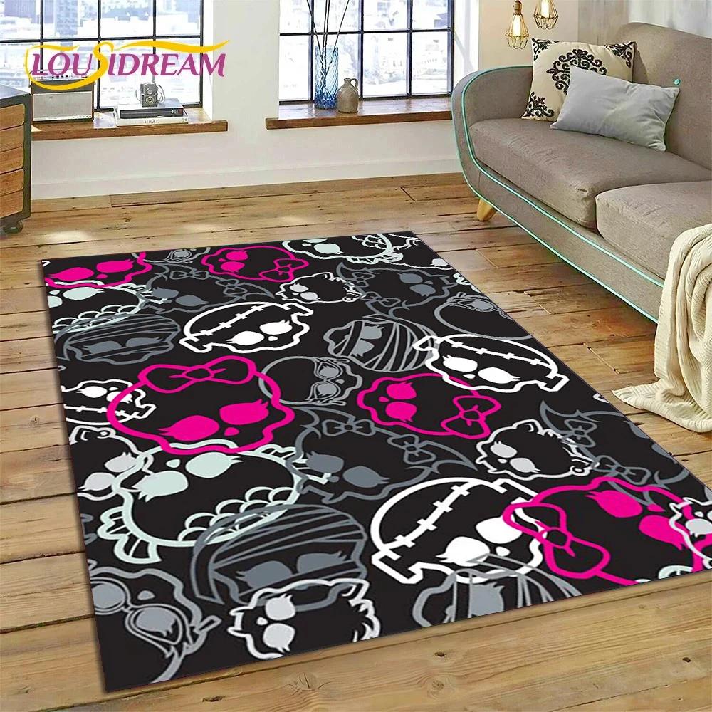 Мультяшный Ковер Monster High Draculaura Вампир для Гостиной Спальни Домашний Декор, Нескользящий Декоративный Коврик для Дивана Прихожей Подарок