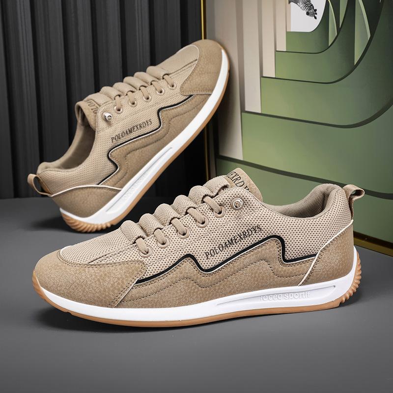 Мужские повседневные кроссовки летние на толстой подошве сетчатые дышащие теннисные туфли противоскользящие износостойкие беговые кроссовки De Hombre
