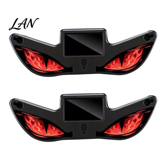 Night Driving Atmosphere Lamp Solar Devil Eyes Light for Windshield, Magnetic Installation Window Warning Sign with Three USB Rechargeable Car