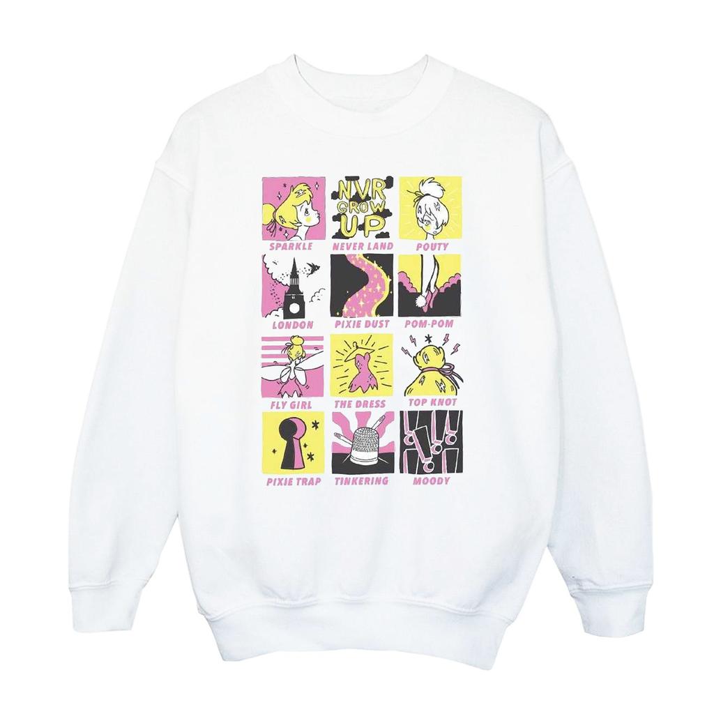 Disney Womens/Ladies Tinkerbell Squares Sweatshirt