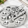 Escargot Plate Set with Tongs and Forks Food Stainless Steel Dish RustResistant for