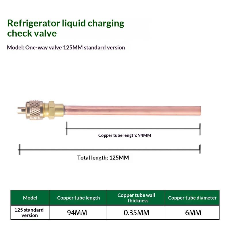 High Quality 1/4'' Service Valve 0.6Mm Thick 63/120Mm Access Valve Strong Core Ac Vacuum System Refrigerator Charging