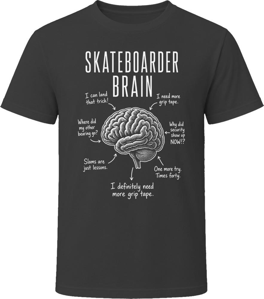 Skateboarder Brain Funny Skateboarding T Shirt