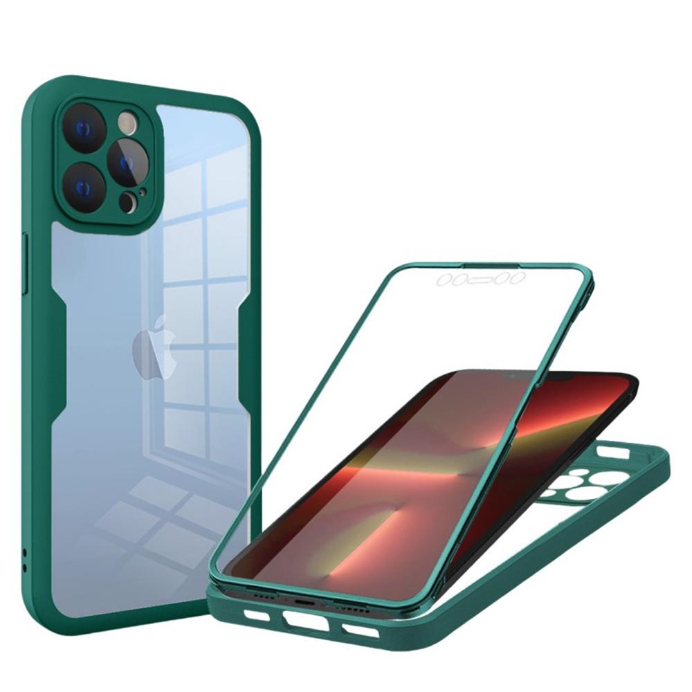 Роскошный чехол с полной защитой 360° для iPhone 16 15 14 Plus 13 12 Pro Max Двусторонний мягкий чехол для iPhone 11 X XR XS Max
