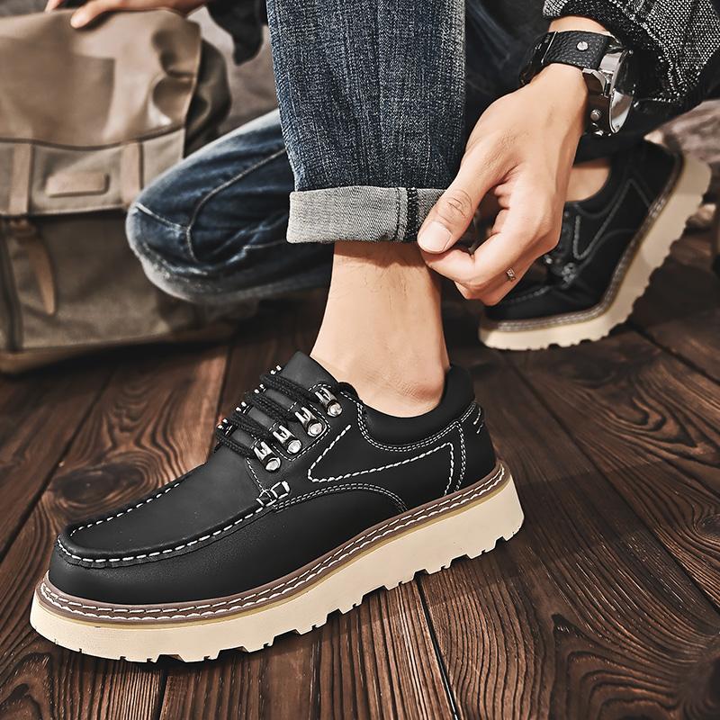 Модная обувь для походов на открытом воздухе, мужские кроссовки, летние повседневные мужские туфли без застежек, дышащая замшевая кожаная обувь, нескользящая обувь для ходьбы