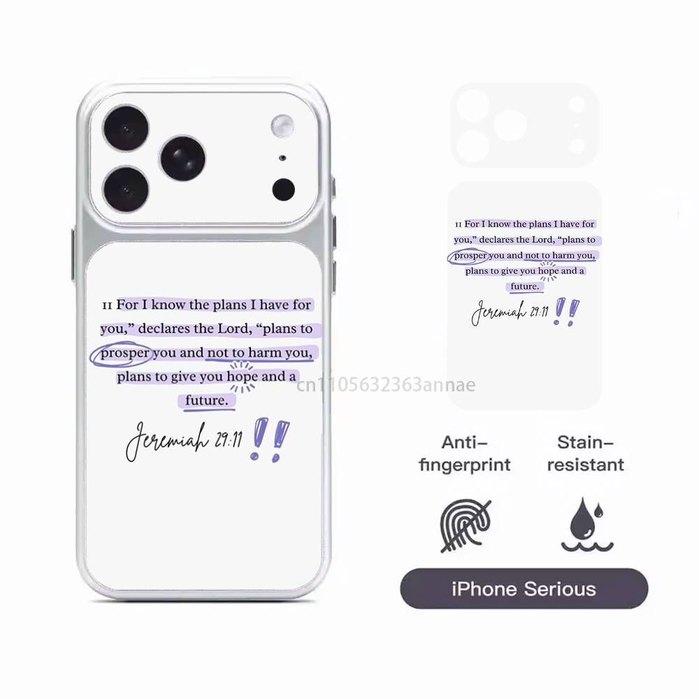 God Jesus Bible Verse Isaiah Removable HD/Matte Full Coverage Films For iPhone 17 Pro Max 17 Pro
