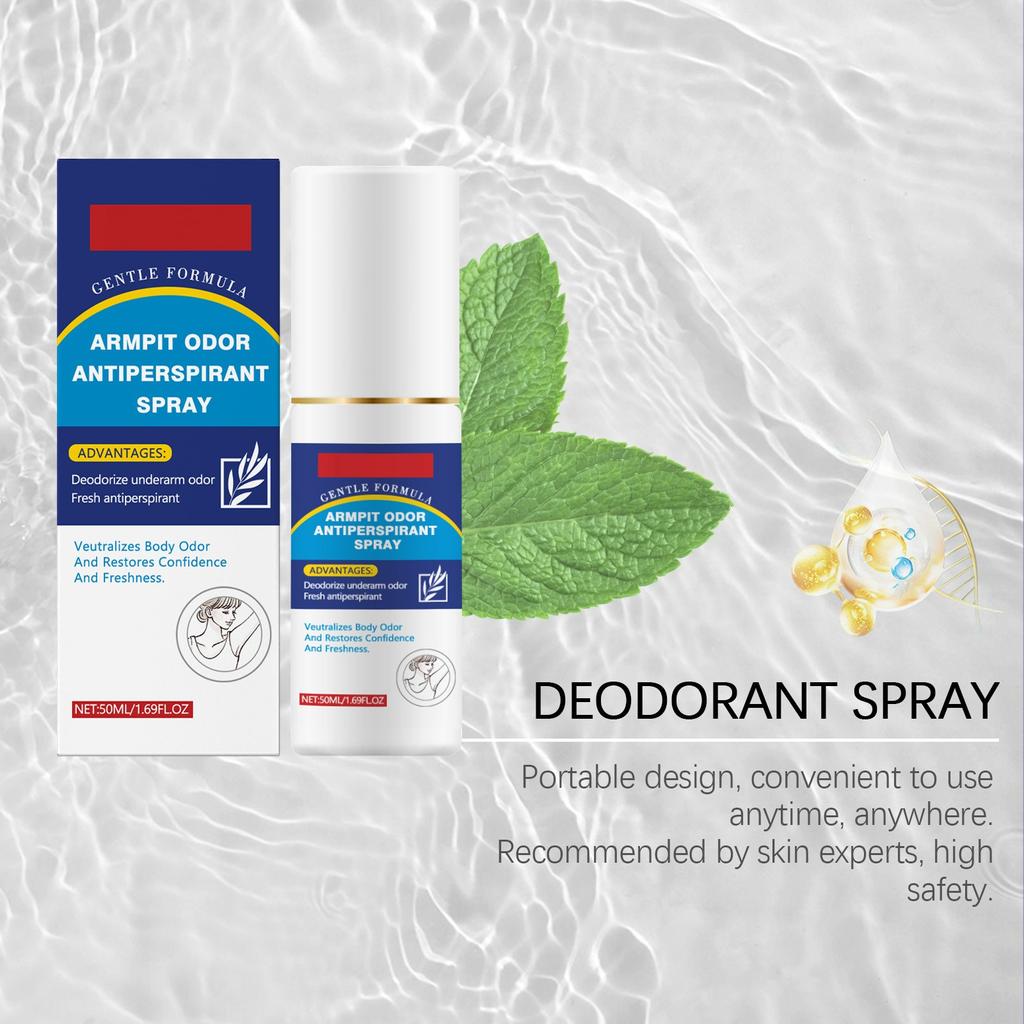 Armpit Odor Antiperspirant Spray Long-term Control Of Sweat Odor Root Block Sports Sweat Non-sticky(50ml