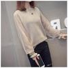 Spring and Autumn Women's Knitwear Loose Lazy Wind Knitwear Outside The Top Lace Splicing Sweater Female Bottoming Shirt Tide