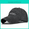 Retro Faded Baseball Cap Cyprus Letter Embroidery Washed Canvas Duckbill Hat Sun Protection Men Women Cap