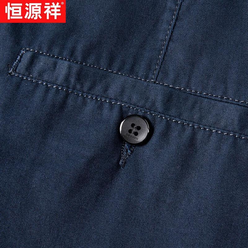 Мужские повседневные шорты Hengyuanxiang из 100% хлопка, длиной до колена