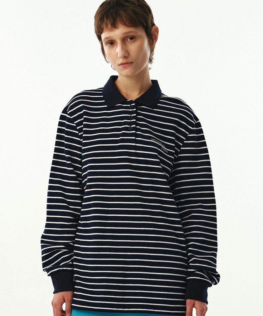 MOONSUN 01 M.C Unisex, Stripe Pk Shirt / Navy