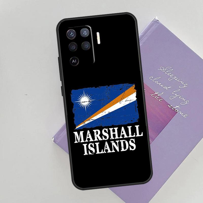 Чехол для телефона с флагом Маршалловых островов для Oppo A74 A53 A54 A94 A15 A16 A17 A52 A72 A76 A96 A57S A58 A78 A98 Задняя крышка