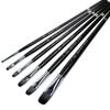 JOWOART 6 шт. Круглая головка, шерсть ласки, смешанный волос, черная деревянная палка, художественные принадлежности, кисти для масляной живописи, кисти для акварели, художественные принадлежности