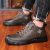 Wool Cotton Boots Winter Men's Cotton Shoes Velvet Warm High Top Thickened Large Cotton Shoes Snow Boots Leather Boots Men's Wholesale
