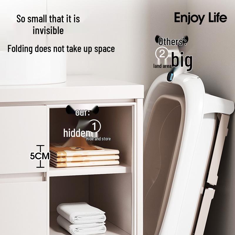 Экологичная портативная складная ванночка для купания младенцев: Толстый, утепленный, большой дизайн для сидения и лежания с быстрым открытием, не требует установки, с мультяшным рисунком.