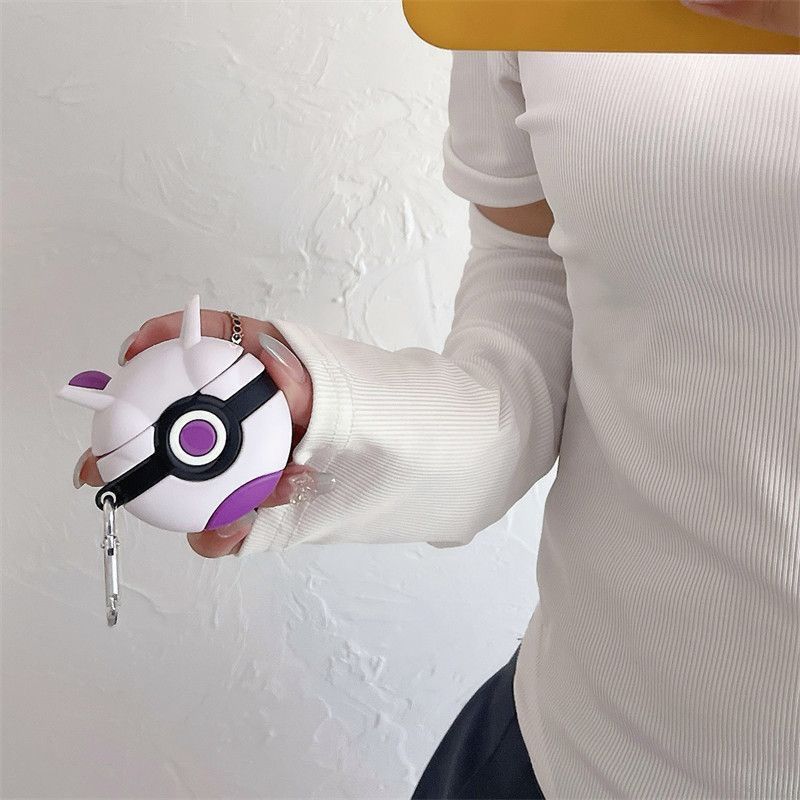 Для Samsung Galaxy Buds 3 Чехол, Pokemon Ball Mewtwo Противоударный силиконовый чехол для наушников Для Samsung Galaxy Buds 3 Pro Чехол