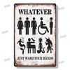 Funny Toilet Vintage Metal Poster Bathroom Rules Retro Tin Sign Bathroom Toilet Wall Art Decoration Plaque for Modern Home Decor