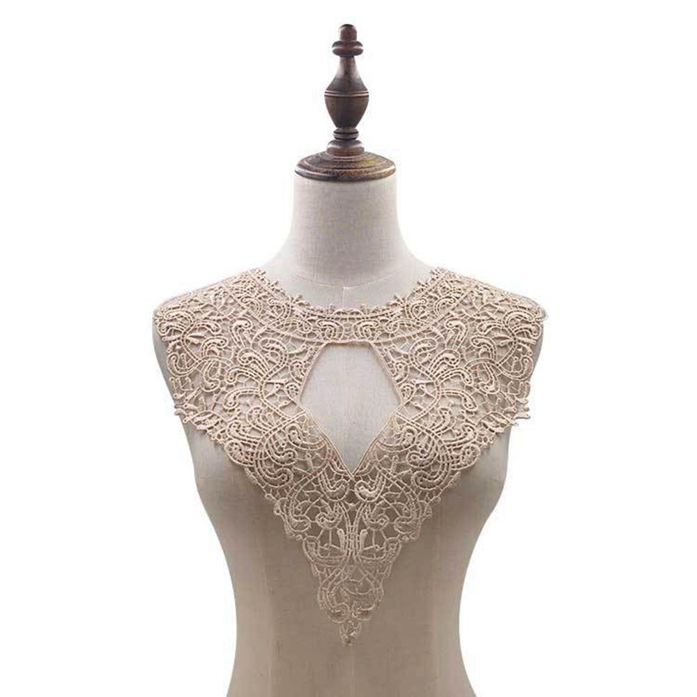 Flower 3D Neckline Scrapbooking Collar Garment Accessories Embroidery Lace Apparel Sewing Fabric