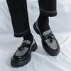 Модная мужская кожаная обувь на толстой подошве Повседневный черный стиль Модная вечеринка Горячие продажи классические лоферы с кисточками 38-46 Новая Большая голова