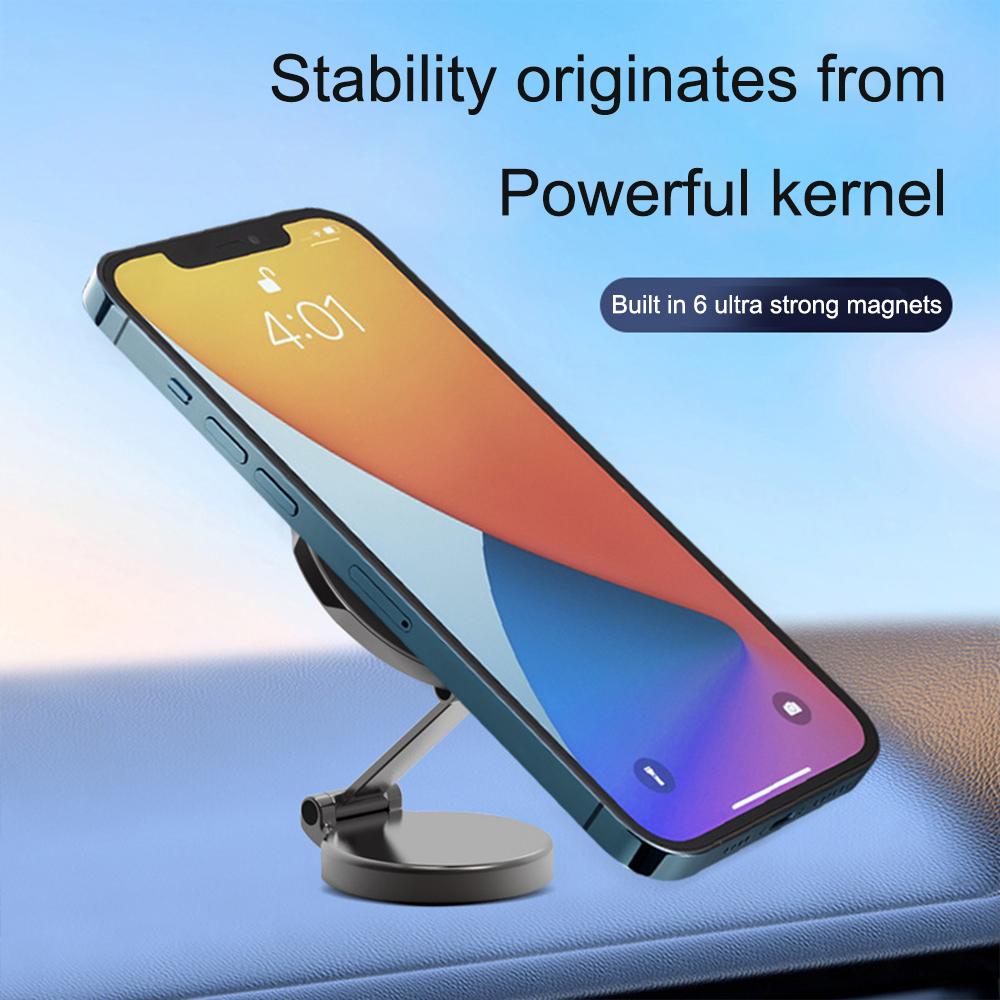 1 PC Magnetic Suction Car Phone Holder Car Mounted Rotatable Bracket Magnetic Suction Type Backstick Bracket