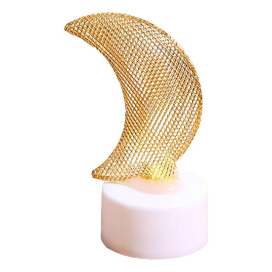 Звезда Луна железная художественная сетка подсвечник свеча лампа в деревенском стиле форма для дисплея Рамадан Ид Мубарак праздничное украшение