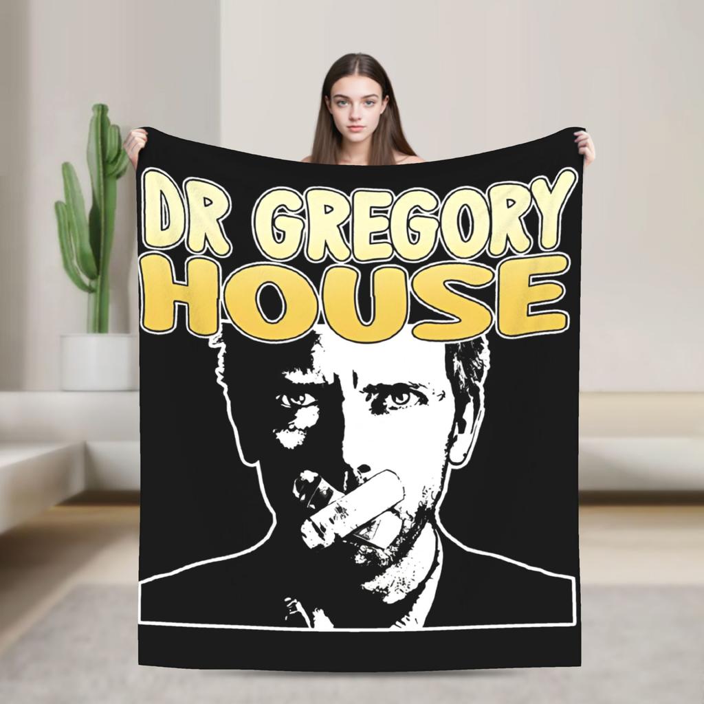 Плед House MD Хью Лори Доктор Хаус Плюшевый Винтажный Теплый Плед для Покрытия Стула Дивана Весна Осень