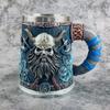 Medieval Viking Pirate Beer Mug Skull Mug Creative Large Capacity Mug Embossed Stainless Steel Coffee Mug Whiskey Cup Bar Party Halloween Gift