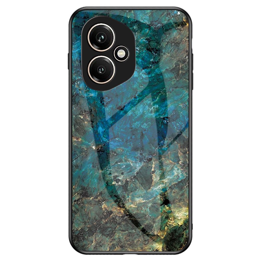 Для Honor 400 5G (Глобальный) Чехол Мраморный узор Закаленное стекло+ПК+ТПУ Защитная накладка для телефона