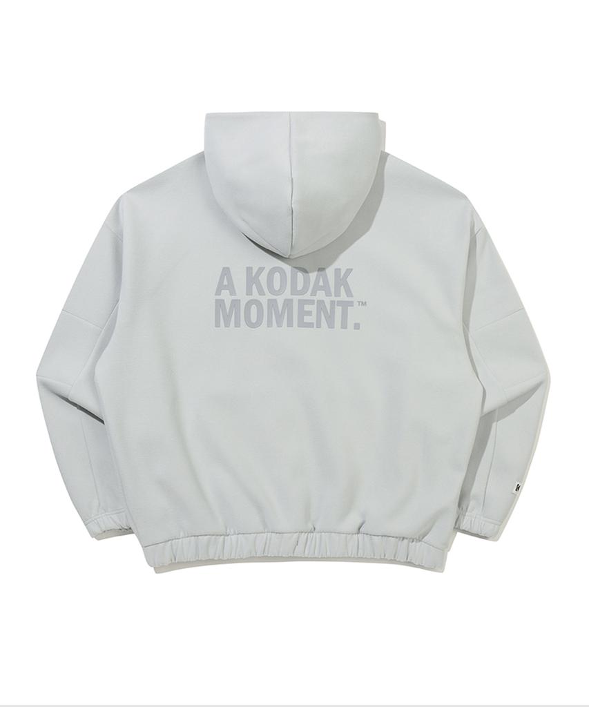 KODAK Mellow Oversized Zip-Up Hoodie Light Grey