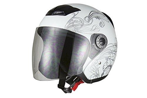 Bike Parts Center Bike Helmet Jet Graphic White XL Than 7210 (61cm~less 62cm)