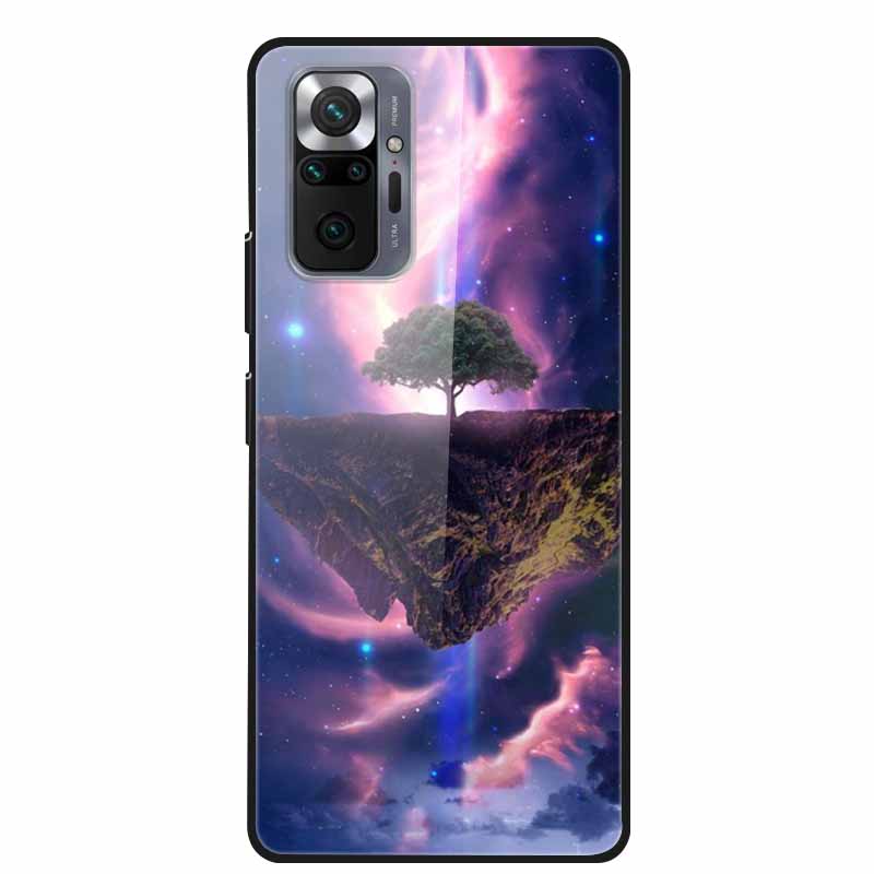 Цветная закаленная стеклянная крышка для чехла Xiaomi Redmi Note 10 Pro, жесткий противоударный Funda для чехлов Redmi Note10 / Note 10Pro, корпус