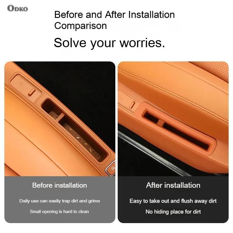 For AITO M8 Silicone Rear Row Seat Side Box Phone Groove Second Row Storage Box Car Interior Modified Supplies Accessories