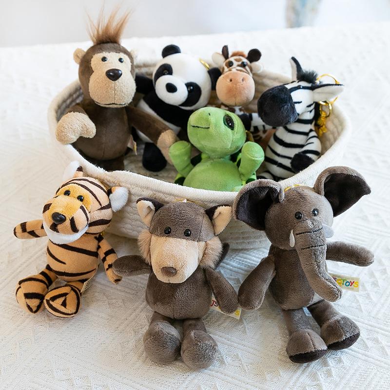 Мультяшный брелок с животным из джунглей, подвеска в виде лесного льва и тигра, плюшевая игрушка для сумки, бутиковая подвеска-украшение