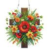 Cross Flower 2D Flat DIY Special Shape Rhinestone Diamond Art Window Pendants Diamond Painting Set Home Wall Decoration Crafts