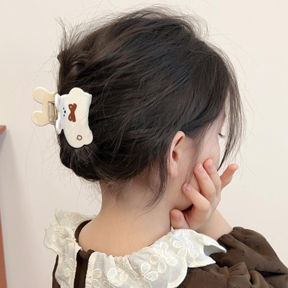 Korean Style Plaid Dog Crab Clip Puppy Small Shark Clip Sweet Spotted Cat Hair Clip  Headdress